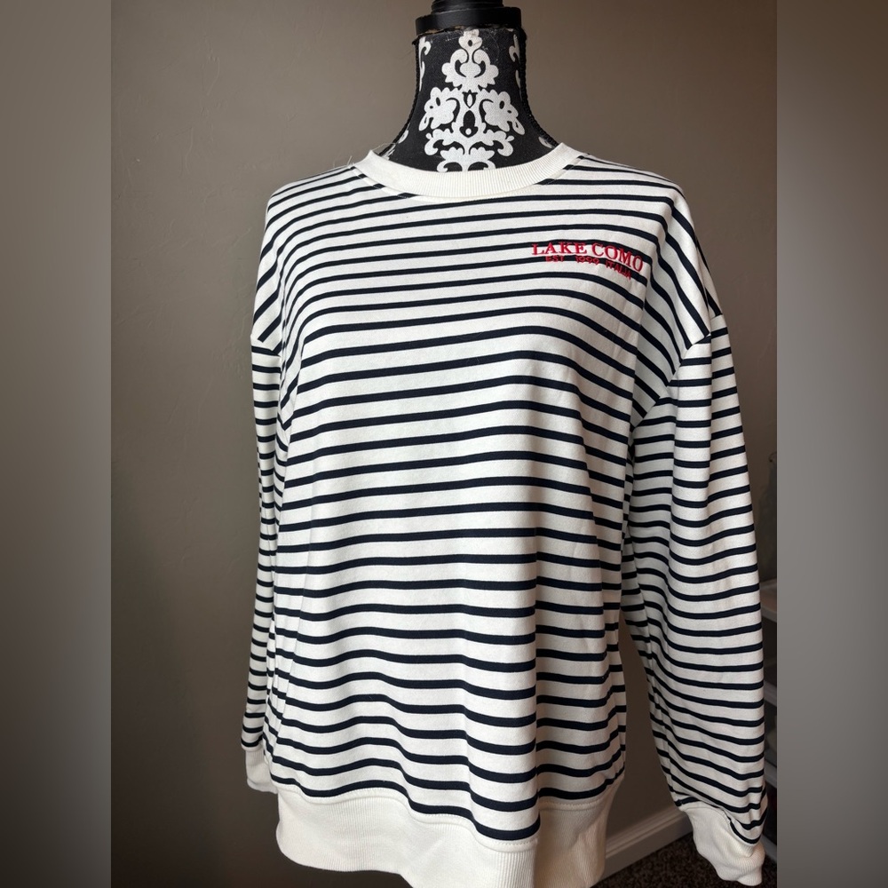 Navy Striped Sweater- Lake Como Italia